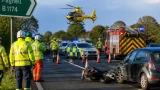 A1 shut both ways at Great Ponton after crash; emergency services on scene