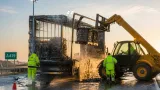 A419 reopens after lorry blaze as recovery crews remove 20 tonnes of cargo