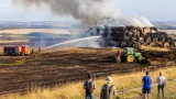 Farm blaze destroys 250 hay bales near Hackpen Hill, walkers asked to avoid area