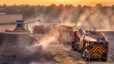 Farm blaze near Moulsoe scorches 55 acres as crews contain harvest-time wildfire