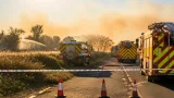 Field fire near Aylsham sparks road closures and multi‑crew response