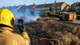 Fire crews tackle Havant field blaze as emergency services warn residents to take care