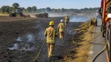 Large grass blaze near Newton Road contained after multi‑crew response