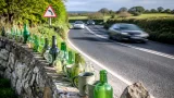Mystery ‘green bottles’ roadside display near Truro captivates passers-by