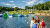 Pembrokeshire welcomes large new aqua park at Llys-y-frân ahead of summer holidays