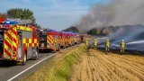 Ten fire crews bring large field blaze under control near Clifton