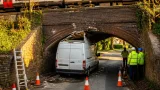 Vehicle strikes railway bridge between Westerfield and Woodbridge, causing train delays