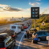 UK set for slightly cooler weekend as 14.1 million drivers head off for summer breaks