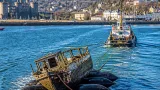 Wreck of Vanguard II successfully removed from Great Orme and taken to Conwy Harbour