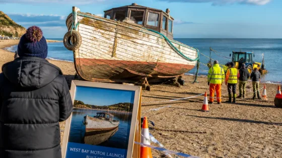 Campaign launched to restore 92-year-old 'little ship' pulled ashore at West Bay