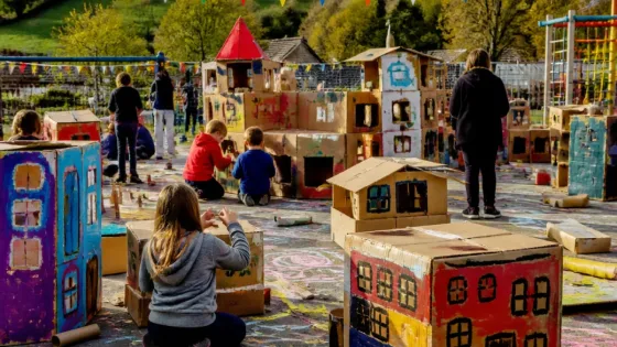 Ceredigion playground transformed for International Day of Play at Ysgol y Dderi