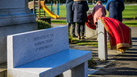 Granite bench unveiled in Victoria Park to honour Portsmouth volunteers in Spanish Civil War