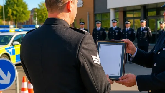 Hampshire sergeant honoured after crackdown on illegal car meets led to major sanctions