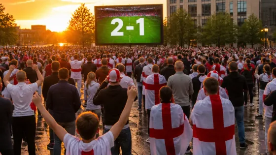 Keel Square scenes of elation and despair as England lose World Cup semi-final