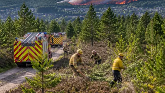 Large wildfire near Aviemore forces evacuations as smoke drifts over surrounding villages