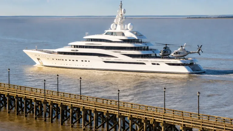 168m luxury 'discovery yacht' Scenic Eclipse II spotted off Southend with two helicopters