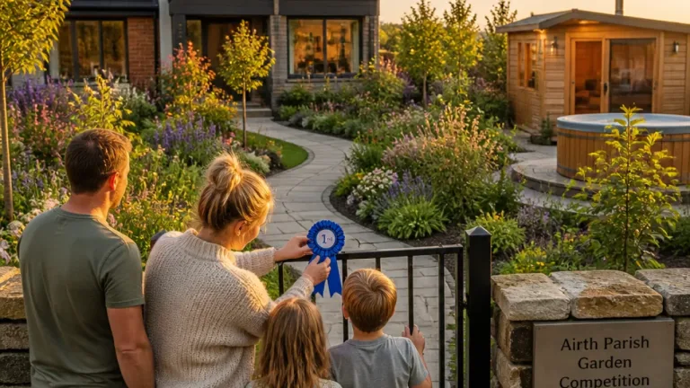 Airth family turns new-build lawn into prizewinning garden in 18 months