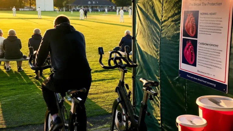 Bexley family pedals for cardiac screening as part of Cricket Week fundraiser