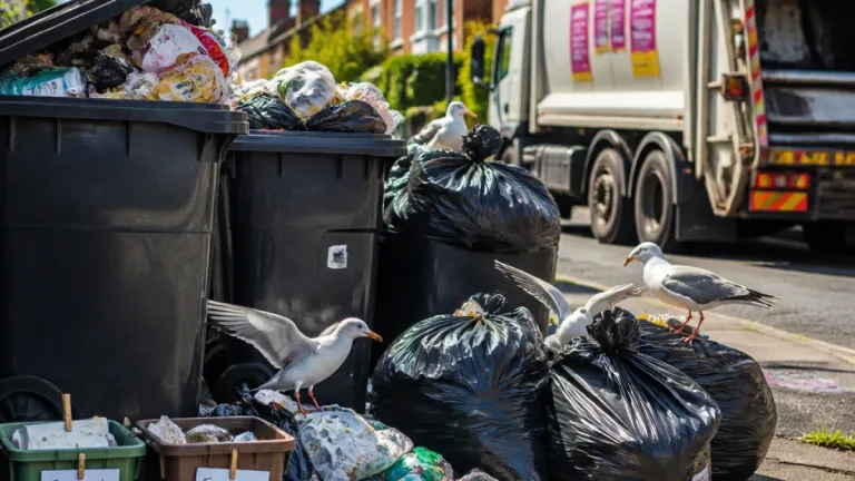 Birmingham residents face mounting rubbish as council trials fortnightly collections amid strike