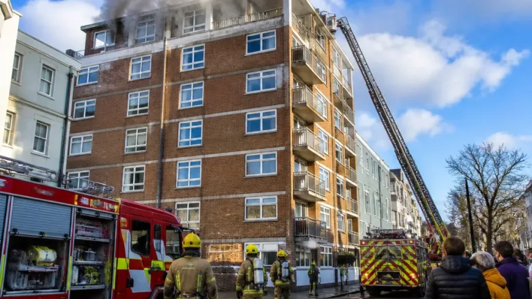 Blaze at six‑storey Kemptown block extinguished after hours-long response
