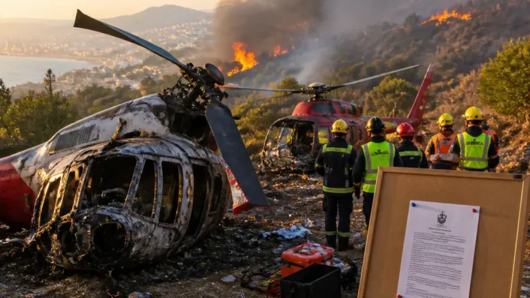 British national reported among survivors after midair crash of Greek firefighting helicopters