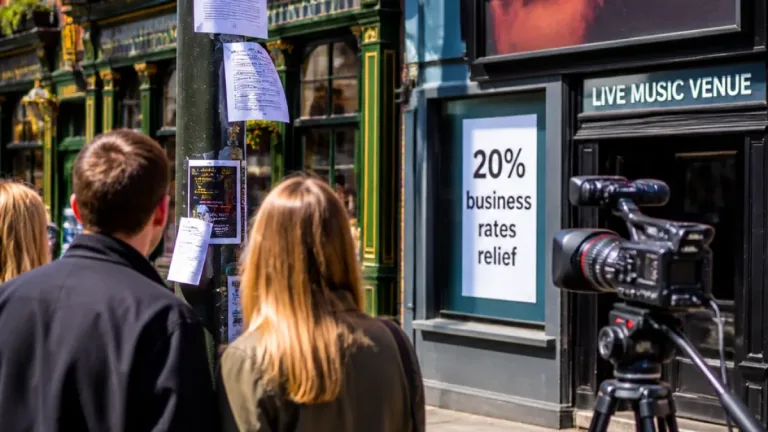 Burnham pledges 20% business rates cut for pubs and music venues, promising relief for Wigan firms