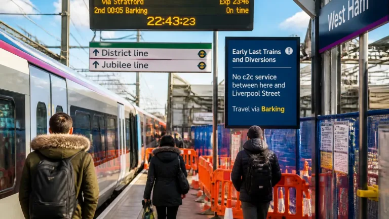 c2c late-evening works to disrupt routes via West Ham and Barking on 14–15 July