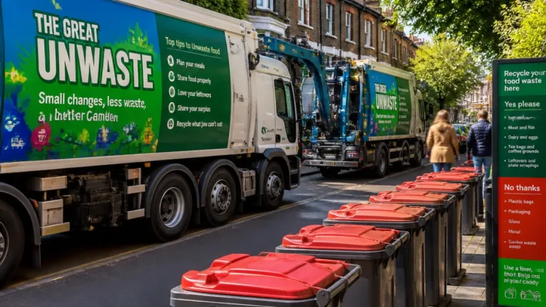 Camden waste trucks carry Great Unwaste tips after bin audit finds high food content