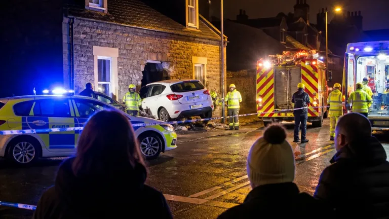 Car ploughs into Aberlady house in late-night collision; no serious injuries
