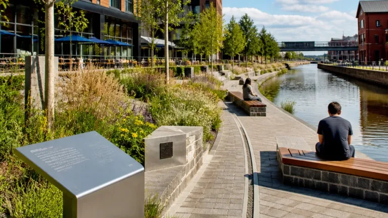Cardiff’s Canal Quarter wins national prize for pioneering sustainable drainage