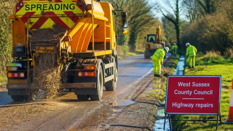County steps up road repairs and drainage work to protect West Sussex from extreme weather
