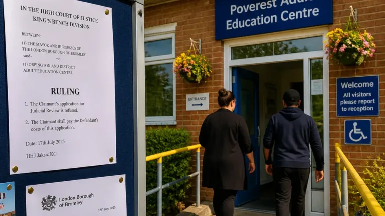 Court of Appeal blocks Bromley council plan to close Poverest adult education centre