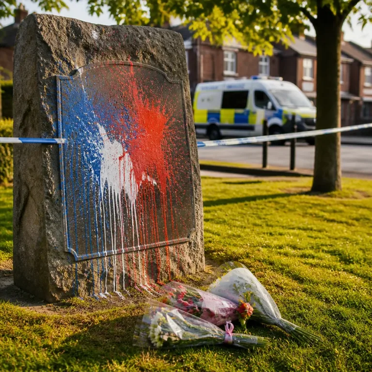 Police probe paint attack on east Belfast Troubles memorial as 'hate crime' damage