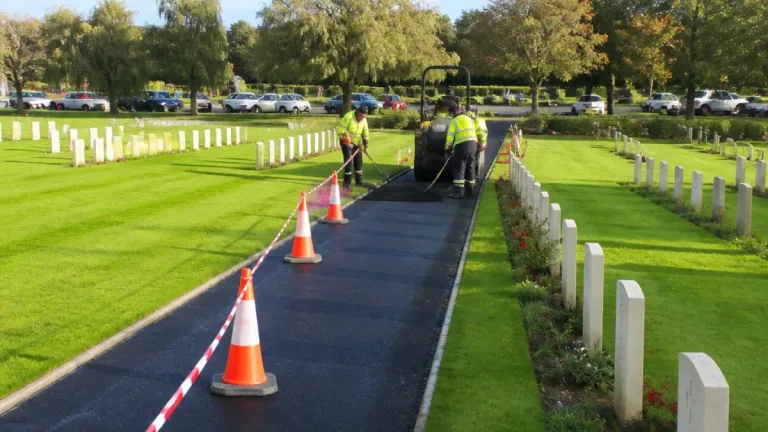 Darlington's West Cemetery garden partly cordoned for week-long resurfacing