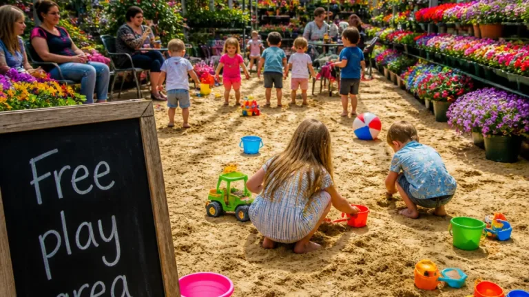 Eight tonnes of sand bring seaside fun undercover to Mapperley garden centre