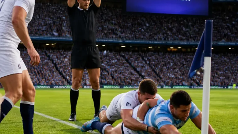England cling on in Argentina after late TMO drama over corner-flag 'try'