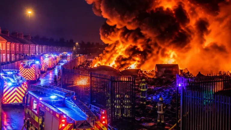 Environment Agency probes large fire at illegal waste site in Smallbridge