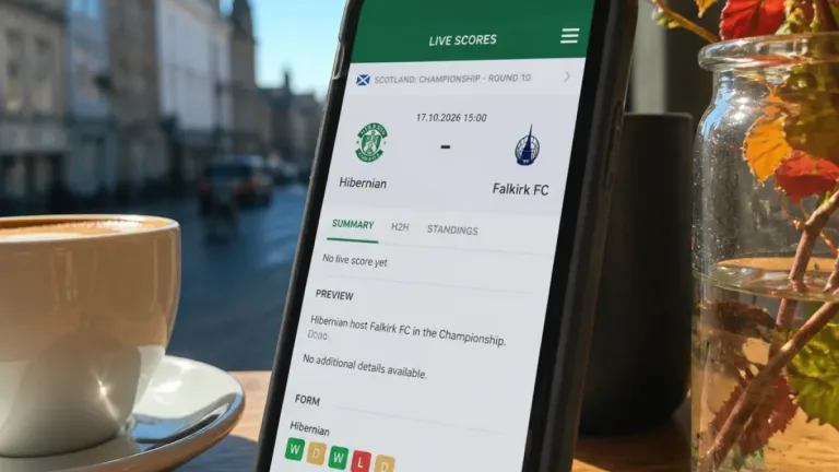 Falkirk fixture listing shows Hibernian meeting on 17 October