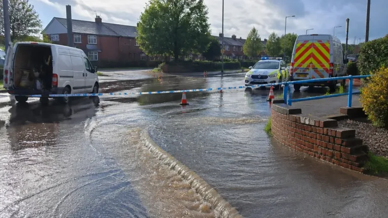 Fenton Road closed after water floods carriageway amid suspected burst pipe