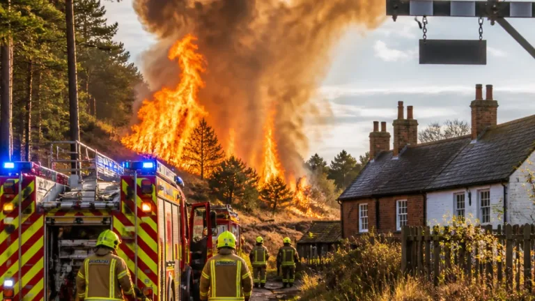 Fire crews battle multiple wildfires across west and north Norfolk amid heatwave