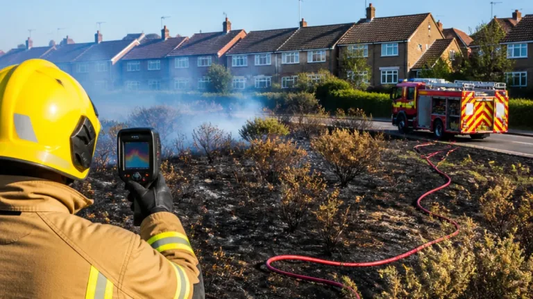 Fire crews tackle Havant field blaze as emergency services warn residents to take care