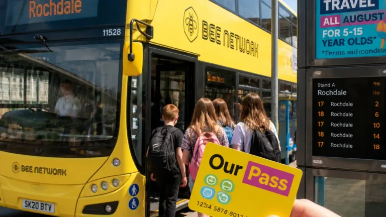 Free Bee Network bus travel for under‑18s in August to help Rochdale families
