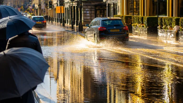 Hall Ings left waterlogged after apparent burst water main outside city restaurant