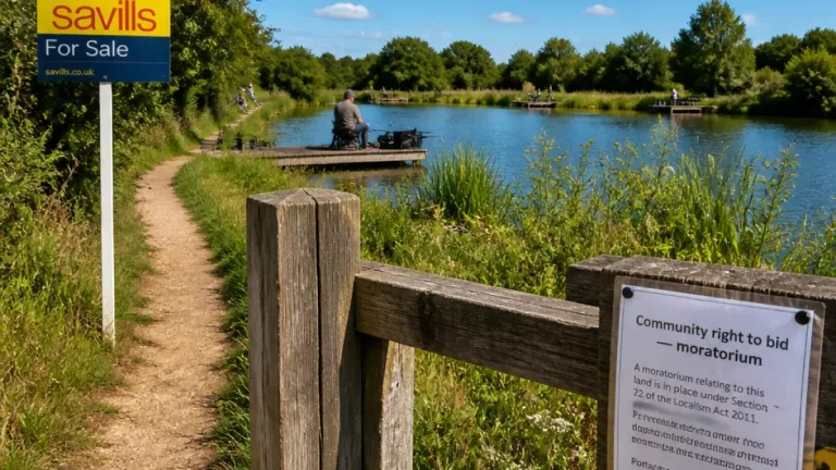 Hemingford Grey fishing lakes put up for sale as parish council launches six‑month moratorium