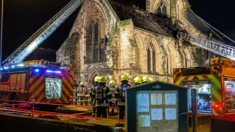 Historic St Andrew’s church damaged in blaze as congregation vows to rebuild
