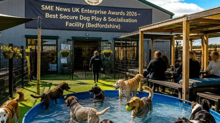 Kempston dog play centre wins national award less than a year after opening