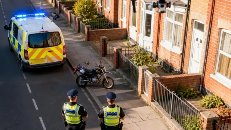 Lincolnshire Police drone tracks mini moto in Gainsborough, rider arrested