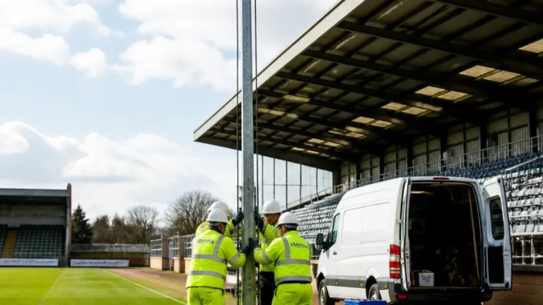 Local firm with personal ties dismantles Boston United’s old York Street floodlights