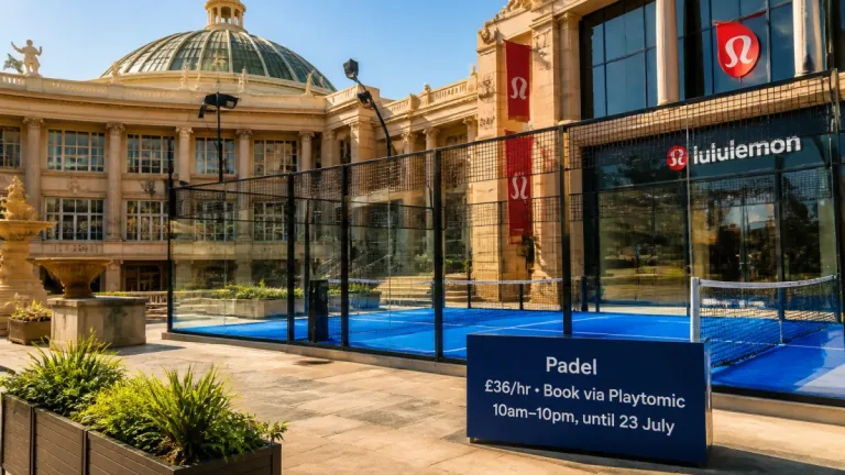 Lululemon opens Trafford Centre flagship and unveils £36 pop-up padel court until 23 July