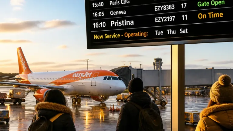 Luton Airport to begin direct easyJet flights to Pristina this winter
